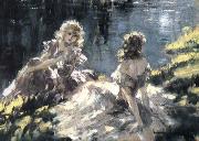 Louis Lcart In the waterside oil painting artist